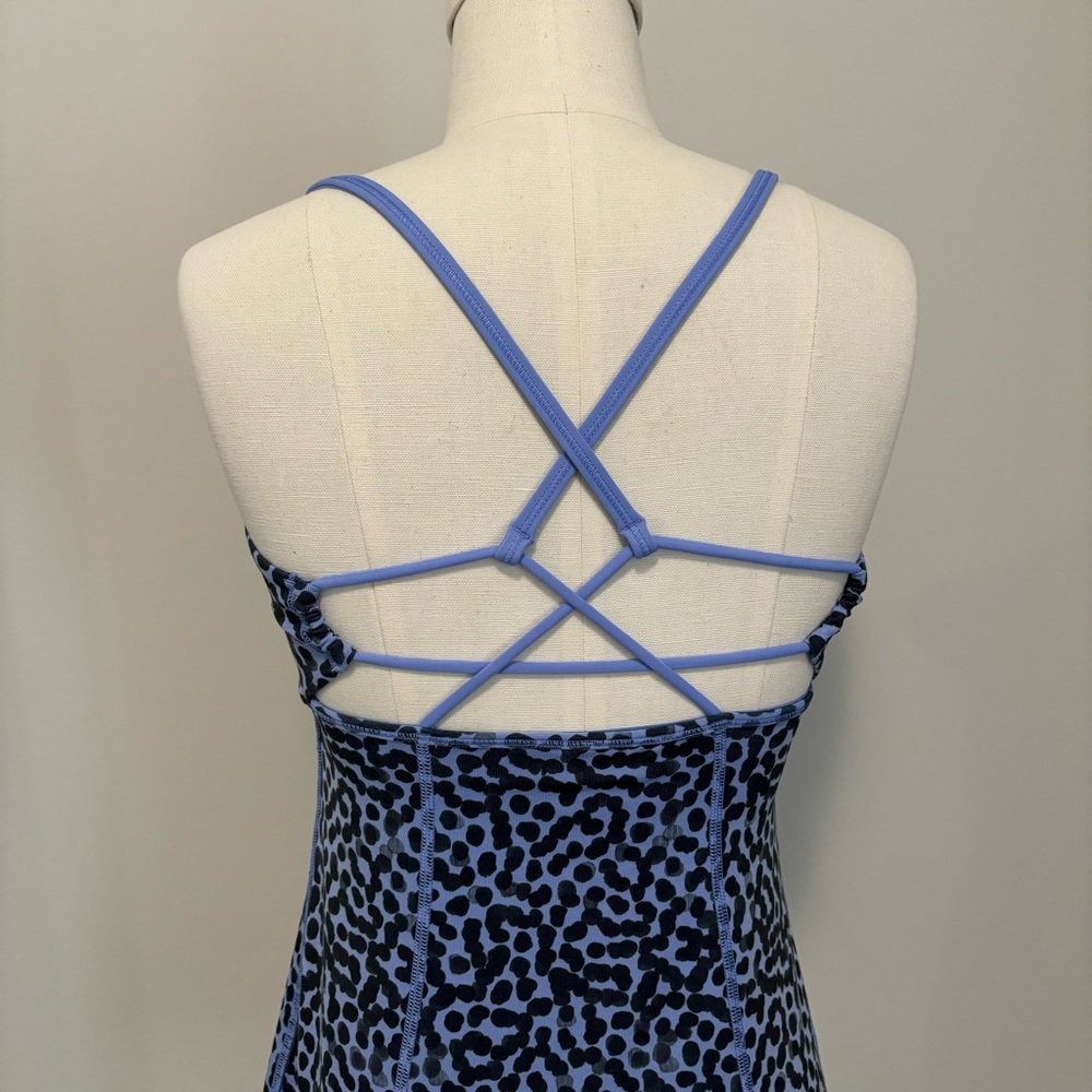 Lululemon Dancing Warrior Tank Ace Spot Lullaby Black Size 6 - Picture 11 of 15
